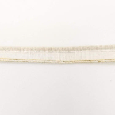 3 Yards, 5mm Flanged Insertion Piping on 10mm Band, White Fabric Trim